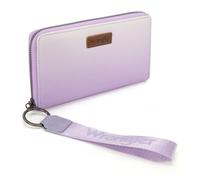 Wrangler Portafoglio da donna con laccetto da polso, borsa lunga, grande capacità, Viola sfumato., Compact (8.3" x 4.75" x 1"), Minimalista