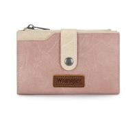 Wrangler Portafoglio per le donne Porta carte bifold con cerniera e finestra ID, Rosa chiaro, Small