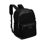 Wrangler Powell - Zaino da viaggio con logo classico, impermeabile, stile casual, con tasca imbottita per notebook, Nero, 6.5" x 12" x 17.5", Zaino daypack
