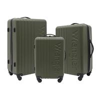 Wrangler Quest Set Bagagli, Verde oliva, 3 Piece Set (28"/24"/20")