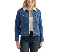 Wrangler Retro Lined Jacket Giacca Foderata in Stile retrò Sherpa, Jeans, L Donna