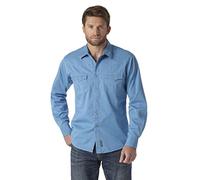 Wrangler Retro Two Pocket Long Sleeve Snap Shirt Camicia, Blu Brillante, S Uomo