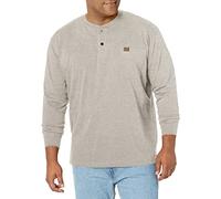 Wrangler Riggs Workwear by Men's Long Sleeve Henley,Oatmeal Heather,X-Large