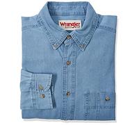 Wrangler Riggs Workwear - Camicia da Lavoro da Uomo, in Twill, Colore: Pesca, Denim, XXL Alto