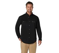 Wrangler Riggs Workwear Logger - Camicia da Lavoro a Maniche Lunghe da Uomo, Nero, XL