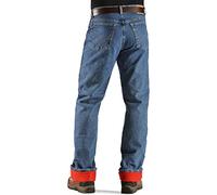Wrangler Rugged Wear Men's Woodland Thermal Jean ,Stonewashed Denim,34x36