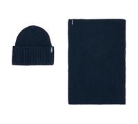 Wrangler Scarf Beanie Set Berretto, Navy Scuro, Taglia Unica Uomo
