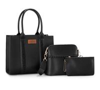 Wrangler Set di 3 borse da donna con tracolla, borsa a tracolla, nero, Large