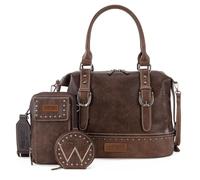 Wrangler - Set di 3 borse da dottore da donna, con manico superiore, borsa per cellulare, borsa hobo, Caffè accattivante, Taglia unica