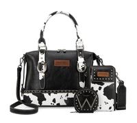Wrangler Set di 3 borse da medico per donna, borsa a tracolla con manico superiore, borsa per cellulare e portamonete, 12.5" x 5.2" x 10"