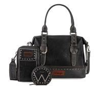 Wrangler Set di 3 borse da medico per donna, borsa a tracolla con manico superiore, borsa per cellulare e portamonete