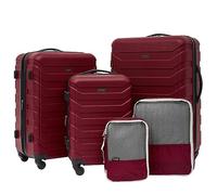 Wrangler Set di 5 valigie e accessori, Rosso, Set da 5 pz, Set di 5 valigie e accessori
