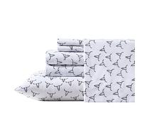 Wrangler - Set di lenzuola doppie, setoso e leggero, arredamento casual per la casa (Steer Skulls Black, Twin)