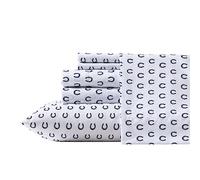 Wrangler - Set di lenzuola king size, setoso e leggero, arredamento casual per la casa (ferro di cavallo a pois blu navy, king size)