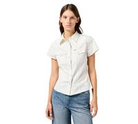 Wrangler Shrunken Shirt Maglietta, Vintage Bianco, S Donna