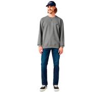 Wrangler Sign off Crew Maglia di Tuta, Metallo, XL Uomo
