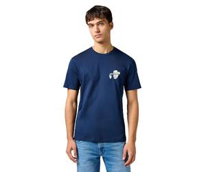 Wrangler Small Graphic Tee T-Shirt, Blu Navy, M Uomo