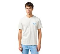 Wrangler Small Logo Tee T-Shirt, Vintage Bianco, S Uomo