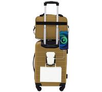 Wrangler Smart Luggage Set with Cup Holder and USB Port, Wood Thrush, 2 Piece