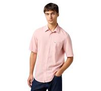 Wrangler SS 1 Pkt Shirt Maglietta, Argento e Rosa, M Uomo