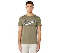 Wrangler Ss Logo Tee, T-shirt Uomo, Verde (DUSTY OLIVE X45), Large