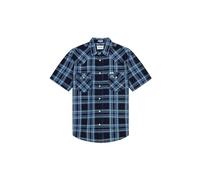 Wrangler SS Western Shirt Maglietta, Latigo Indigo, L Uomo