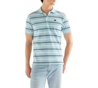 Wrangler Stripe Polo Shirt, Forget Me Not, S Uomini