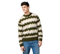 Wrangler Striped Sweater Felpa, Ive Verde, XL Uomo