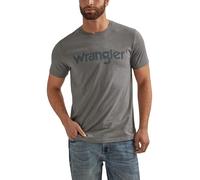 Wrangler T-Shirt da Uomo a Maniche Corte con Grafica, Grafite mélange, S