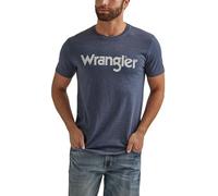 Wrangler T-Shirt da Uomo a Maniche Corte con Grafica, Navy Heather, M