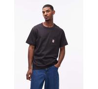 Wrangler - T-shirt nero sbiadito con tasca L