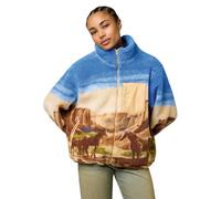 Wrangler - Giacca in pile borg con stampa di paesaggio western-Multicolore M