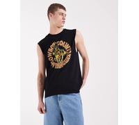 Wrangler - Top senza maniche attillato nero con grafica-Marrone S