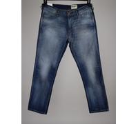 Wrangler Uomo Blu Greensboro Regular Moderno Jeans Dritto 34x30 34X32