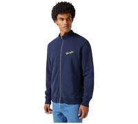 Wrangler uomo felpa full zip blu con logo Wrangler ricamato 112350547