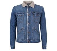 Wrangler Uomo Icons 124mj Sherpa Giacca in jeans Not Applicable, Blu (3 Years 10k), Medium