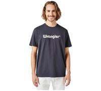 Wrangler uomo maglietta t-shirt nera logo grande stampato 112350526