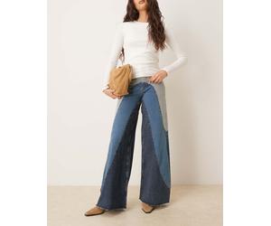 Wrangler x Lainey Wilson - Jeans a fondo ampio blu con pannello a contrasto W26