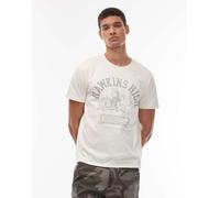 Wrangler x Stranger Things - Hawkins - T-shirt bianca con stampa sul davanti-Bianco S