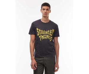 Wrangler x Stranger Things - T-shirt nera con grafica del logo-Nero M