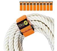 Wrap-It Storage Super-Stretch, Cinghie in velcro elastico, organizzatore per prolunghe, cinghie per cavi e tubi, avvolgicavo, stoccaggio per garage e camper, 10 pezzi da 22,9 cm, arancione