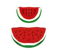 Wrapables Fruity Pencil Case and Pouch (Set of 2) Red Watermelon