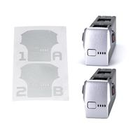 WRAPGRADE adesivi compatibili con DJI Avata 2 Set di 2 batterie (Airforce Silver)