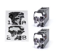 WRAPGRADE adesivi compatibili con DJI Avata 2 Set di 2 batterie (GRAYISH CAMO)