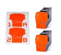 WRAPGRADE adesivi compatibili con DJI Avata 2 Set di 2 batterie (Neon Orange)