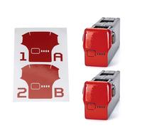 WRAPGRADE adesivi compatibili con DJI Avata 2 Set di 2 batterie (Super Red)