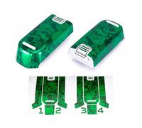 WRAPGRADE adesivi compatibili con DJI NEO Set di 2 batterie (EMERALD SKULL)