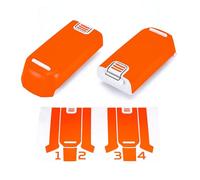 WRAPGRADE adesivi compatibili con DJI NEO Set di 2 batterie (Neon Orange)