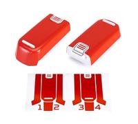 WRAPGRADE adesivi compatibili con DJI NEO Set di 2 batterie (Super Red)