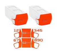 WRAPGRADE adesivi compatibili con le 2 batterie del DJI Mavic 4 Pro (Neon Orange)
